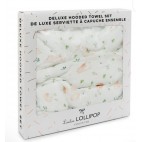 Ensemble serviette & gant bambou coton prairie de lapins - Loulou Lollipop