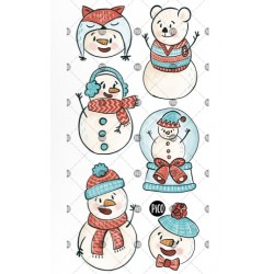 Snowmen temporary tattoos - Pico