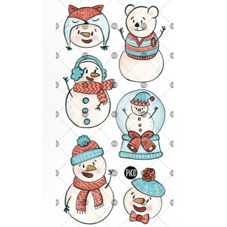 Snowmen temporary tattoos - Pico