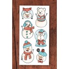 Snowmen temporary tattoos - Pico