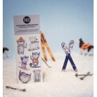 Yetis on skis temporary tattoos - Pico