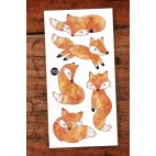 Red foxes temporary tattoos - Pico