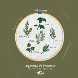 Ensemble de Broderie Fines herbes - Brodé Serré