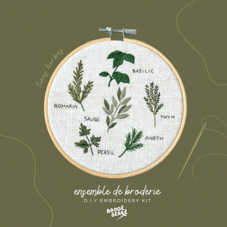 Fine herbs Embroidery Set - Brodé Serré