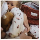 Peaches organic cotton muslin blanket - Avery Row