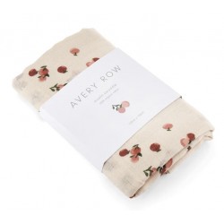 Couverture en mousseline de coton biologique Peches - Avery Row Avery Row