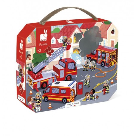 24-pieces Firefighter Valisette Puzzle - Janod