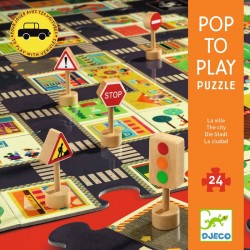 Roads puzzle pop to play - Djeco