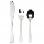Brown roll-up placemat with utensils - Now Design