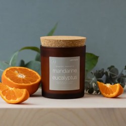 Bougie Cire de soja 16oz - Mandarine et eucalyptus - UPSIMPLY UPSIMPLY